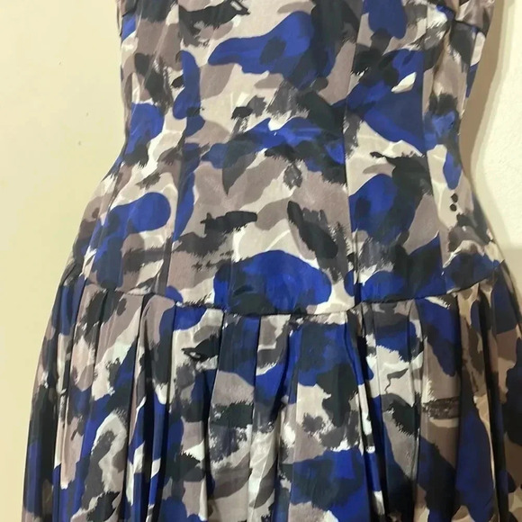 Custom Vintage blue and Lilac Cocktail Party Dress - Picture 3 of 8